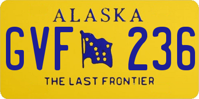 AK license plate GVF236