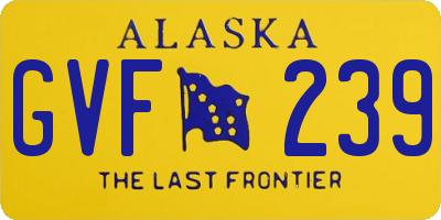 AK license plate GVF239