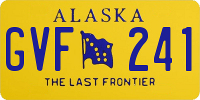 AK license plate GVF241