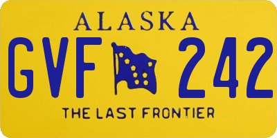 AK license plate GVF242