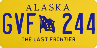 AK license plate GVF244