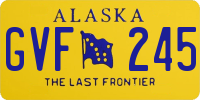 AK license plate GVF245