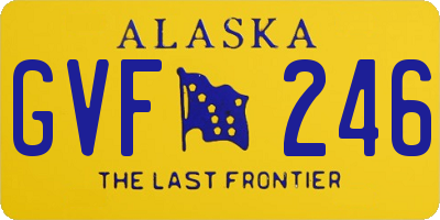 AK license plate GVF246