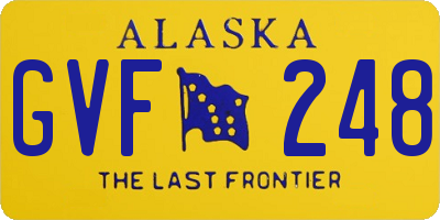 AK license plate GVF248