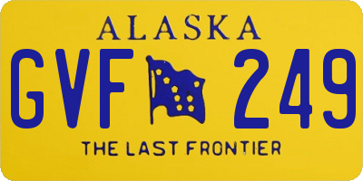 AK license plate GVF249