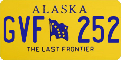 AK license plate GVF252