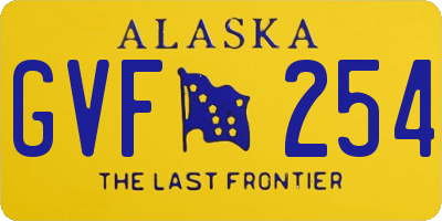 AK license plate GVF254