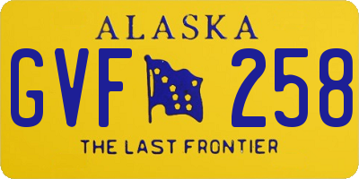 AK license plate GVF258