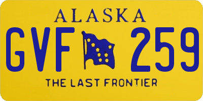 AK license plate GVF259