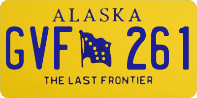 AK license plate GVF261