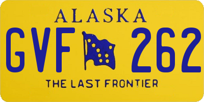 AK license plate GVF262