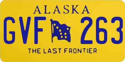 AK license plate GVF263