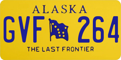 AK license plate GVF264