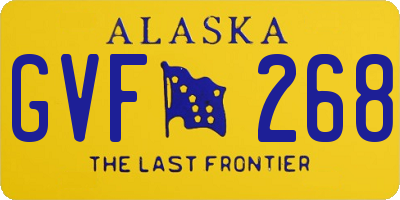 AK license plate GVF268