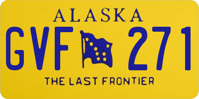 AK license plate GVF271