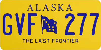 AK license plate GVF277