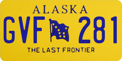 AK license plate GVF281