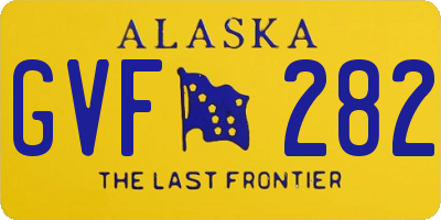 AK license plate GVF282