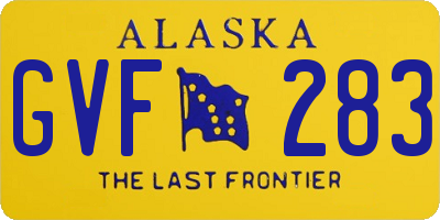 AK license plate GVF283