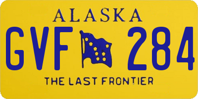 AK license plate GVF284