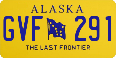 AK license plate GVF291