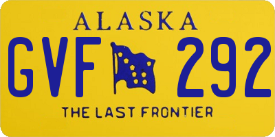 AK license plate GVF292