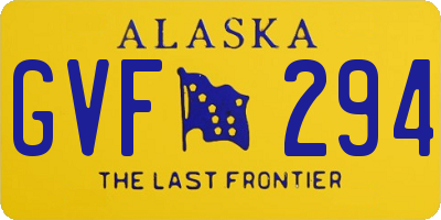 AK license plate GVF294