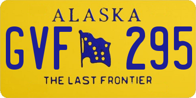 AK license plate GVF295