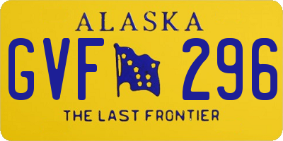 AK license plate GVF296