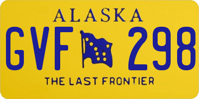 AK license plate GVF298