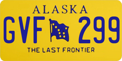 AK license plate GVF299