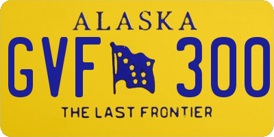 AK license plate GVF300