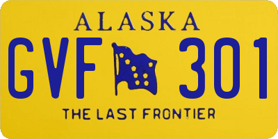 AK license plate GVF301