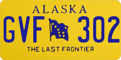 AK license plate GVF302