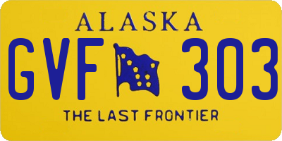 AK license plate GVF303