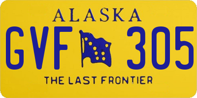 AK license plate GVF305