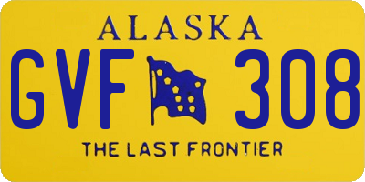 AK license plate GVF308