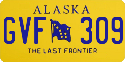 AK license plate GVF309