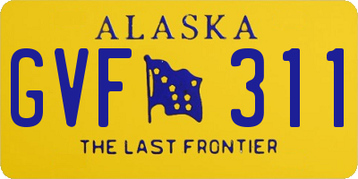 AK license plate GVF311