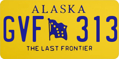 AK license plate GVF313