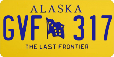 AK license plate GVF317