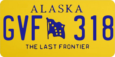 AK license plate GVF318