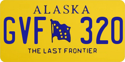 AK license plate GVF320