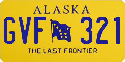 AK license plate GVF321