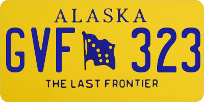 AK license plate GVF323