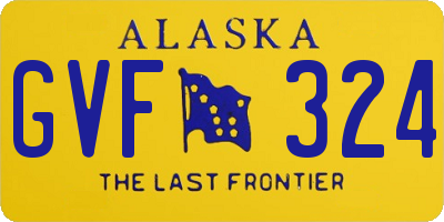 AK license plate GVF324