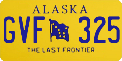 AK license plate GVF325