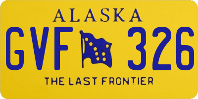 AK license plate GVF326