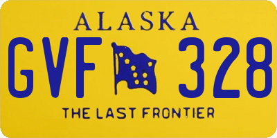 AK license plate GVF328