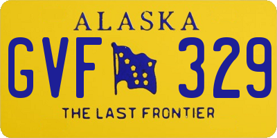 AK license plate GVF329